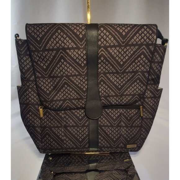 JJ Cole Other - JJ Cole Baby Diaper Bag Backpack with Changing Mat & Bottle Holder Black Brown